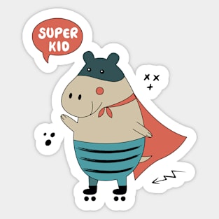 Cute Hippo Sticker